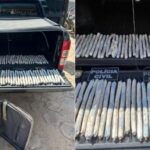 Mala com 78 bananas de dinamite é encontrada por trabalhadores em Vitória do Mearim, na Baixada