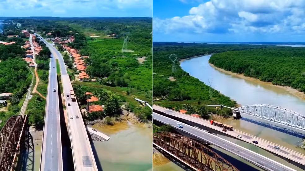 DNIT faz manutenção na ponte do Estreito dos Mosquitos, na BR-135; trânsito opera em Pare e Siga